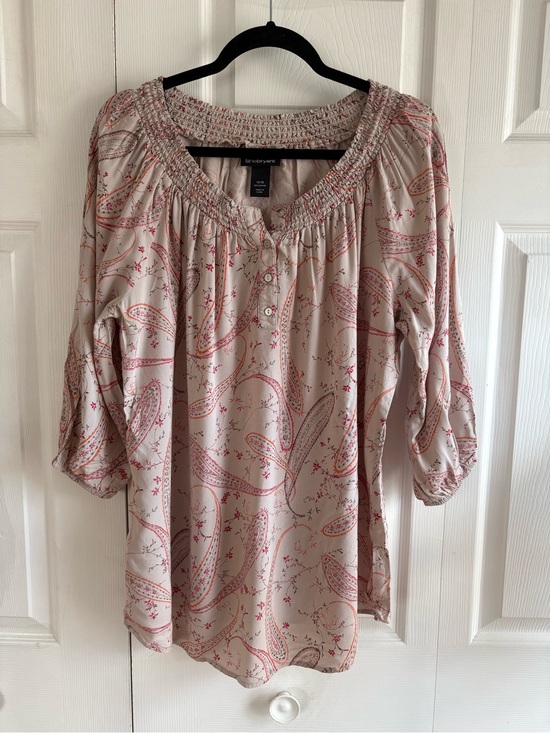 Lane Bryant Tops - Lane Bryant Paisley Peasant Top Boho Blouse 3/4 Sleeves 14/16 Prairie Tradewife
